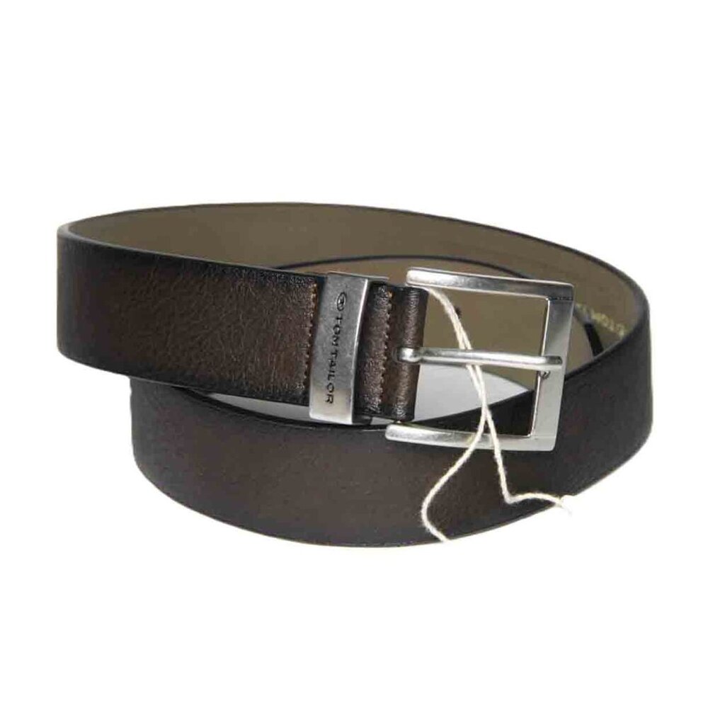 NEW Tom Tailor Brown Leather Belt Men's Size 32 BEST FITS 30